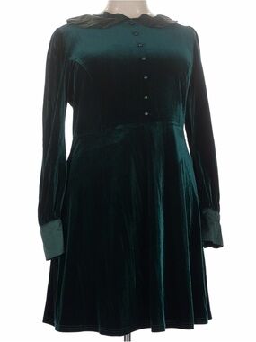 voodoo vixen green velvet dress | Dresses | Voodoo Vixen Olive Twistfront Long Sleeve Flare dress